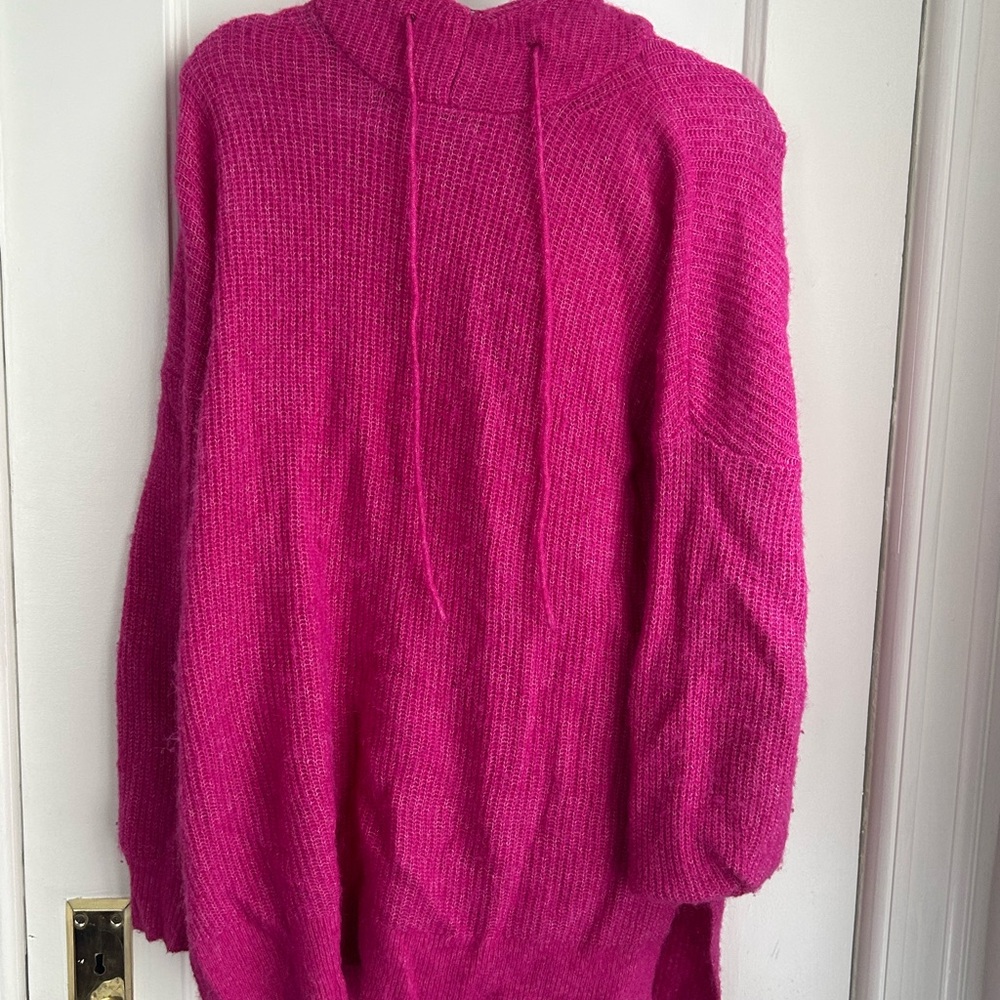 Ganni Pink Cowl Turtleneck Sweater